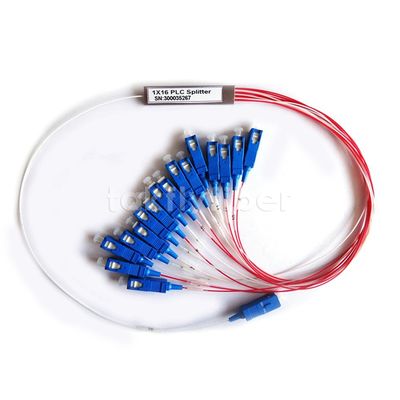 Acopladores e divisores de aço da fibra ótica do tubo de FTTH 1X16 sem adaptadores das tranças